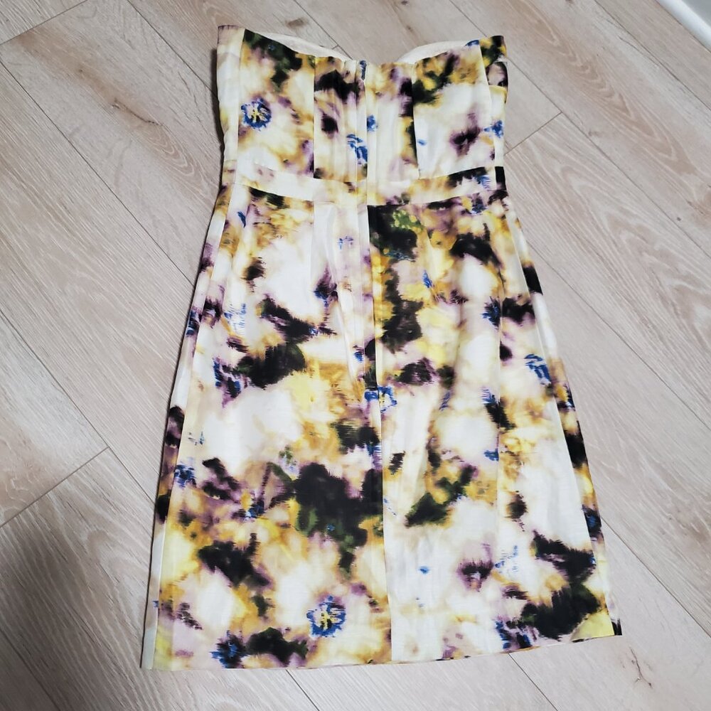 J. Crew Floral Fleurette Bustier Strapless Dress | 2 - Picture 5 of 5